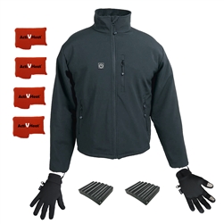 ActiVHeat Men's Battery Heated Windproof Fleece Convertible Jacket